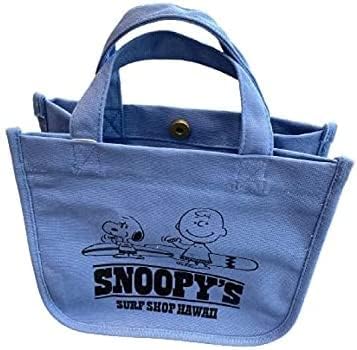 Amazon スヌーピー トートバッグ 弁当バッグ レディース 子供 小さめ 帆布 夏 おしゃれ 小物入れ 大容量 ミニバッグ 冬 通勤通学 旅行 ブルー トートバッグ