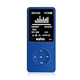 MYMAHDI 8GB 70 Hours Playback MP3 Lossless Sound Music Player Support TF Card,Voice Recorder E-Book Reader Blue