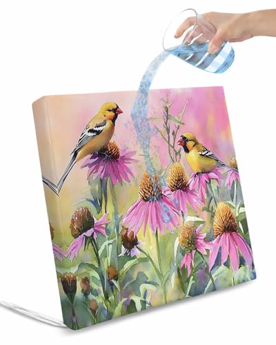 2 Pack Red Floral Birds Waterproof Cushion Covers with Ties, Outdoor Patio Chaise Lounge Chair Seat Cushion Slip Covers Replacement(Only Cover) Spring Flowers Pink Ombre 22