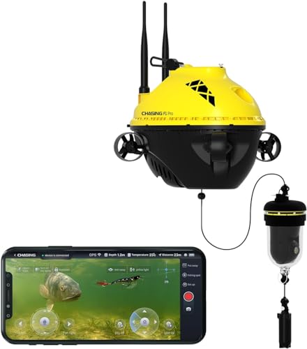 Chasing F1 Pro Fish Finder Underwater Drone | Underwater Rotatable Fishing Camera, Yellow