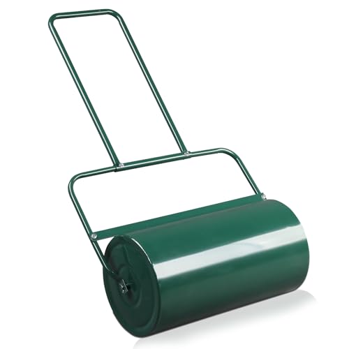 Outopee 48L Garden Lawn Roller with Water or Sand Filled Drum Green