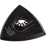 LUX-TOOLS Schleifplatte mit Klett-Haftung für Multitools, 96mm x 96mm x 96mm | Deltaschleifer-Aufsatz für LUX-TOOLS Multifunktionswerkzeuge