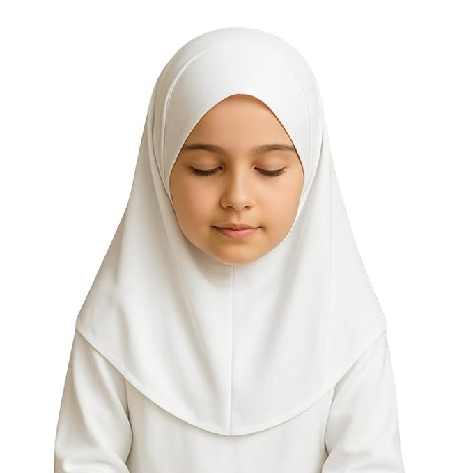 nisfah creation Modest & Stylish Long Hijab for Girls Soft Stretchable Fabric Ready-to-Wear Muslim Headscarf Lightweight Breathable Easy Draping Hijab for Daily School Prayer Wear-picture-39