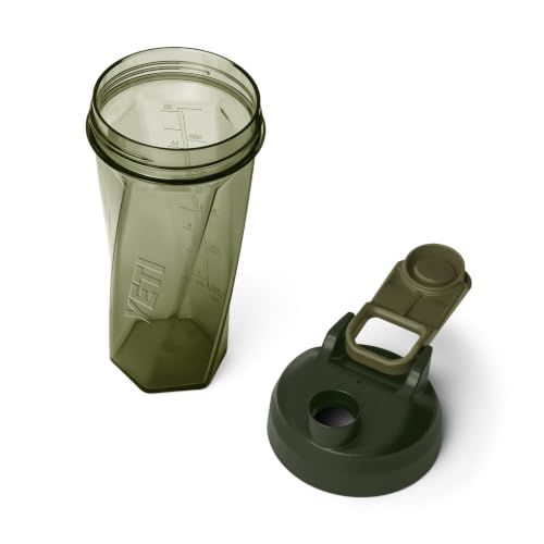 Image of YETI Yonder Helimix Vortex Blender Shaker Bottle Holds up to 27oz | No Blending Ball or Whisk | USA Made | Portable Pre Workout Whey Protein Drink Shaker Cup | Dishwasher Safe, Olive