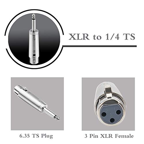 Jomley AD-10 Unbalanced Xlr Female To 1/4 Inch Ts Mono Male Plug Cable Adapter thumb #1