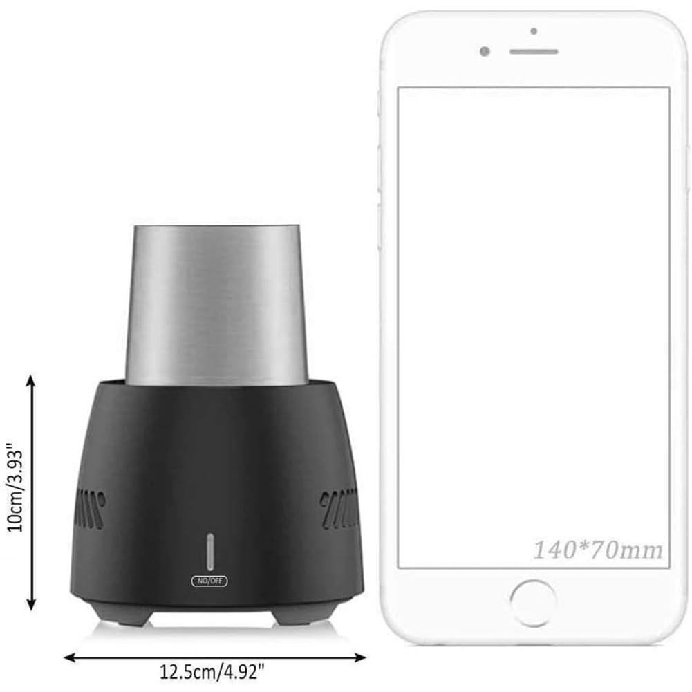 Tazza Portatile a Raffreddamento rapido, Mini refrigeratore Elettrico per Bevande, refrigeratore istantaneo per Acqua, refrigeratore elettronico (Black)