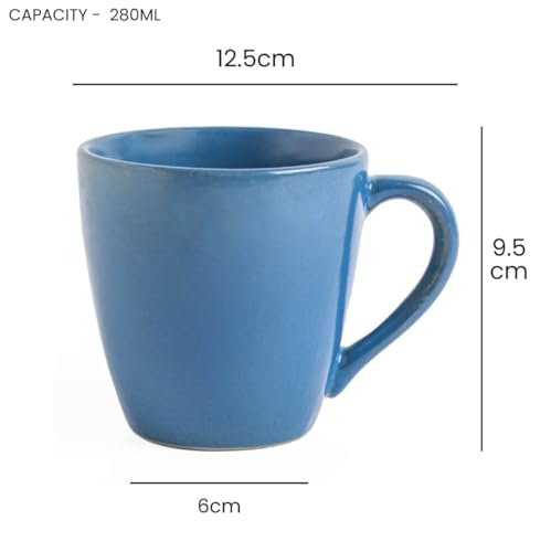 Image of Sipologie Artisan Ceramic Coffee Mug 280ml, Set of 2 - Galaxy Blue