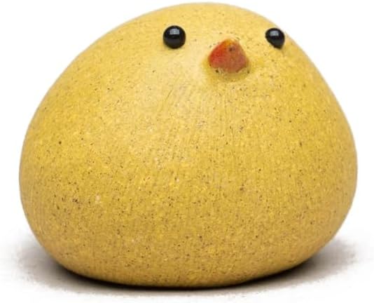 Mini Zisha Clay Tea Pet, Cute Chick Figurine for Gongfu Tea Ceremony, Handmade Ceramic Tea Accessory, Lucky Chinese Zodiac Tea Ornament