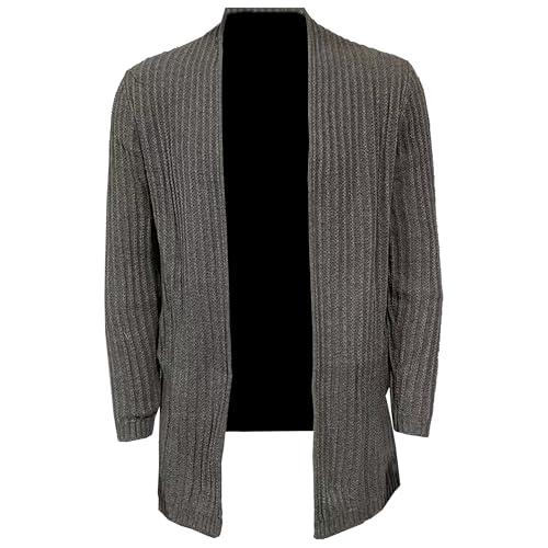 Cardigan ouvert sur le devant en maille premium et col châle masculin