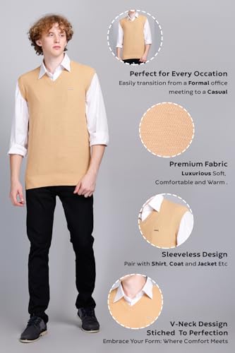 Image of V Neck Cotton Half Sweater for Man Winter Wear - Pullover Sweater for Men