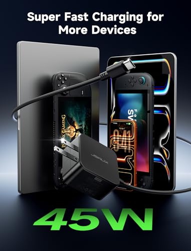 Image of JSAUX 45W USB C Charger for Steam Deck /OLED with 10FT Cable