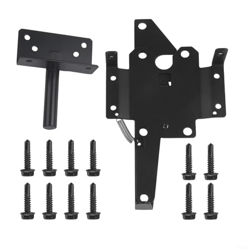 Loquet de portail autobloquant robuste en acier carbone traité - 3
