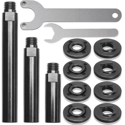 Angle Grinder Attachments Kit with 3 Extension Rods (5.5'/4'/3'), 4 Sets Flange Nut Assemblies...