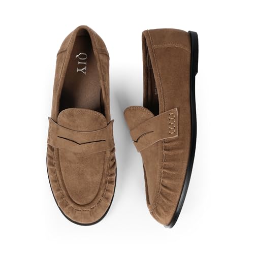 Image of QIY Penny Loafers for Women 2026 Comfortable Flats Shoes