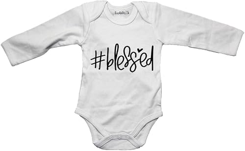 #Blessed - Baby Grow White Long Sleeve