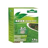 Allflor Rasen-Lücken-Dicht I 1 x 1,5 Kg I 3-in-1 Fertig Mix I Mischung aus Rasensamen + Dünger + Keimsubstrat I Ideal zur Reparatur von Kahlstellen & Rasenlücken I Für einen grünen Rasen