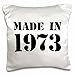 Produktbild 3dRose PC 162739 _ 1 Made in 1973 Funny Geburtstag Geburt Jahr Text Fun schwarz Geburtstag Stempel mit Jahr You were Born Humor Kissen Fall, 40,6 x 40,6 cm