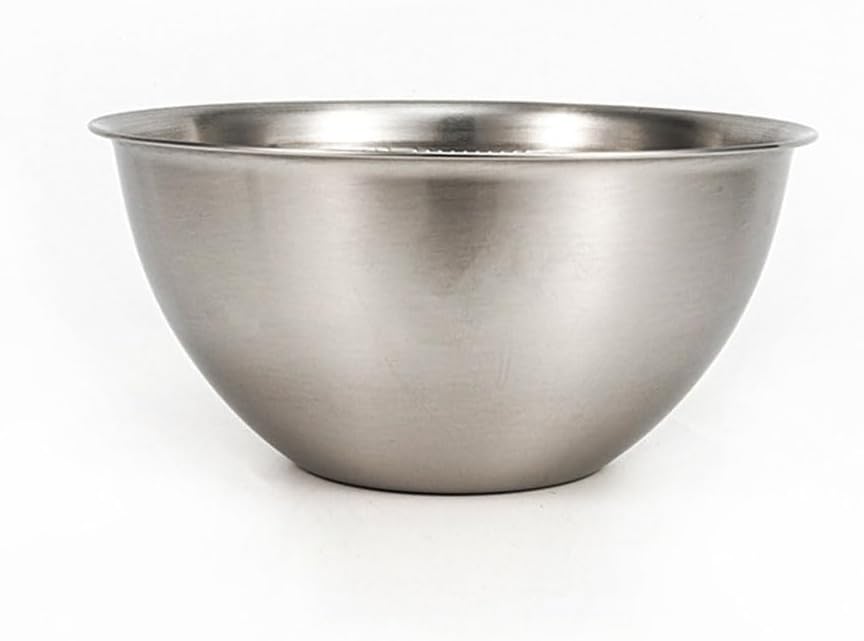 Stainless Steel Basin Salad Bowl, Vegetable Fruit Washing Bowls for Stainless Steel Mixing Bowl Dough Kneading and Kitchen Metal Bowls(Size:25 * 12CM,Color:Silver)