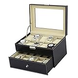 Esta caja de exhibición de reloj está terminada con una hermosa artesanía pura hecha a mano con material ambiental de alta calidad que guía todos sus hermosos relojes bien guardados en una caja.