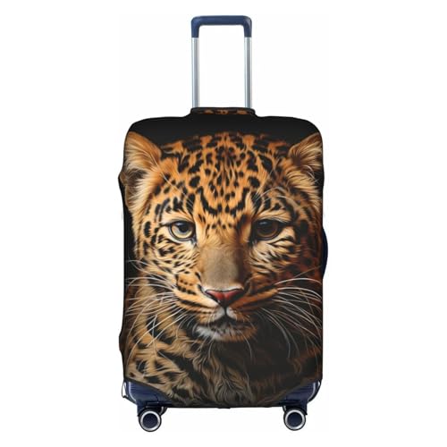 Leopard Print Print Personalized Travel Luggage Cover With Zipper, Elastic Luggage Cover,For Daily Use