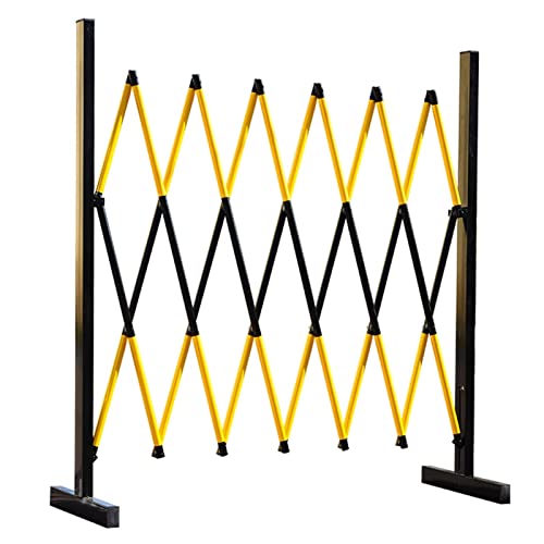 JYBNBBE Telescopic Traffic Fence Folding Portable Scissor Gate,Retractable Traffic Barricade,Mobile Driveway Fence with Casters, Folding Road Garage Construction Portable Scissor Gate, 1.2m High