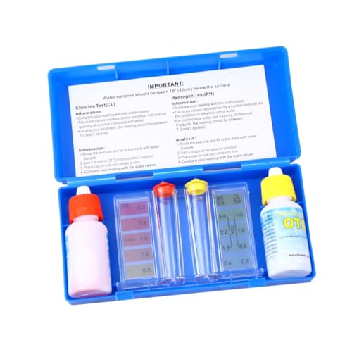 SEWOART 1 Juego Reactivo De Prueba De Piscina Solución De Prueba De Química Líquido De Prueba De Ph Solución De Prueba De Agua De Spa Reactivo De Piscina Blue