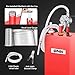 DNA MOTORING 35 Gallon Gas Caddy Fuel Tank Container, Large Gasoline Diesel Can with Wheels, Rotary Hand Pump for Cars, Lawn Mowers, ATVs, Boats, TOOLS-00387