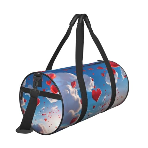 Travel Bag For Women,Hearts In The Print Personal Item Duffle Bags,Weekend Travel Duffel Tote Bag,Travel Sport Gym Bag For Men,Airplane Travel Essentials For Flying3