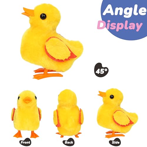Hopearl Walking Duck Pet Quack Duckling Interactive Electronic Plush Toy Farm Animals Animated Gifts for Toddlers Birthday, Yellow, 8''