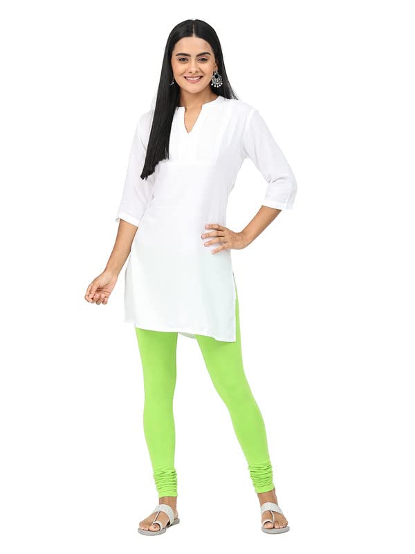 Image of Robinbosky Cotton Churidhar Leggings for Women - Stylish, Stretchable & Flattering Fit for All-Day Comfort
