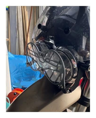 Eviter phare cassé sur Moto Guzzi V85TT filet rabattable acier - 4