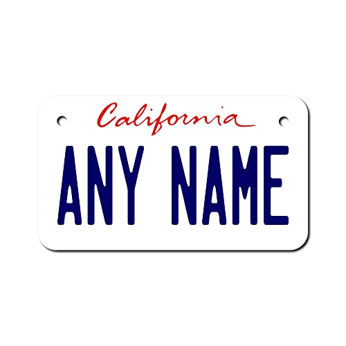 Teamlogo - Personalized California License Plate - Custom Aluminum Name, Text, or Number Plate - Customized Golf Cart Accessories, ATVs, Mini Bikes and Motorcycles - USA-Made Quality (Ver 1, 4
