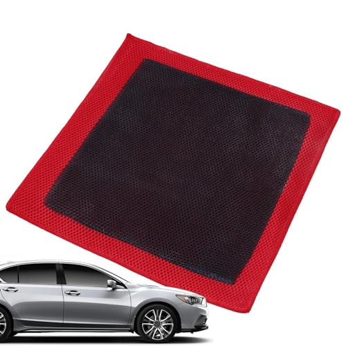 Samuliy Tela de arcilla para detalles automáticos, guante de malla hueca de arcilla de microfibra, elimina contaminantes de pintura, limpieza eficaz, toalla de detalles automotrices para pulido de