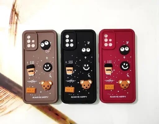 Image of Compatible for Samsung Galaxy M51 Cute Fun 3D Ball Cartoon Coffee Liquid Silicone Soft Case Phone Case Back Cover for Samsung Galaxy M51 (Brown,