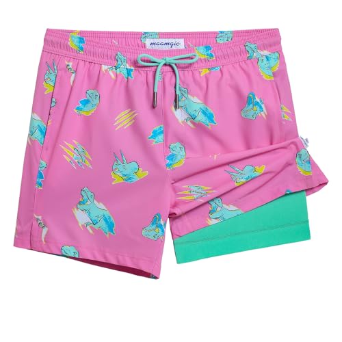 Image of maamgic Mens 5 Inch Stretch Swimming Shorts Compression Liner Swim Trunks Swimwear Bathing Suits Beach Wear Swim Suits