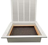 Lay-in Ceiling Diffuser Drop Ceiling Return Air Filter Grille with Air Box - Bull's Eye Back - 24 x 24