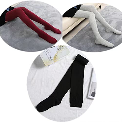 Image of Women's Long Knitted Fingerless Gloves Thumbhole Stretch Arm Warmers | Stretchy soft knitted arm warmers for women, comfortable thumbhole design, ideal daily winter hand sleeve accessories