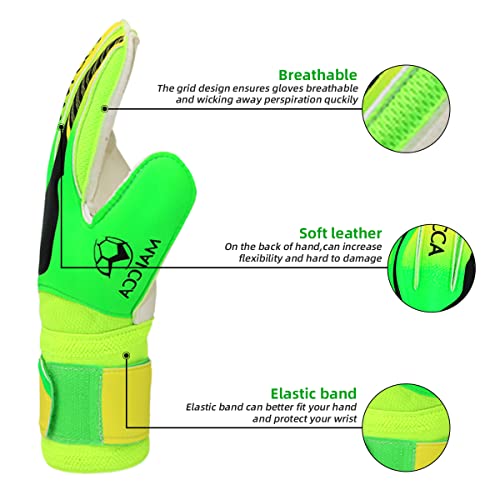 PolyMath Football Goalkeeper Gloves, Youth Adult Goalie Gloves with Finger Spines to Give Protection to Prevent Injuries, Size 5/6/7/8/9/10 - Image 4