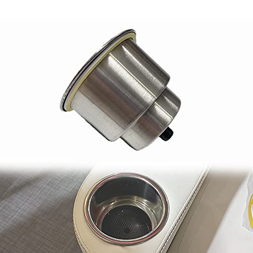 TuoP Porte-gobelet en acier inoxydable pour camping-car, bateau, avec bonde, hauteur 10,2 cm Diamètre intérieur : 9 cm. Diamètre extérieur extérieur extérieur : diamètre extérieur : 4 cm, 1pc Cover