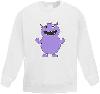 Azeeda 'Purple Monster' Kid's Sweatshirt/Jumper (9-11 Years) (KW00097576)