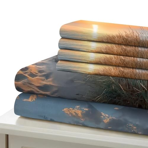 Ensemble de literie 3D plage pour lit King microfibre douce - 7