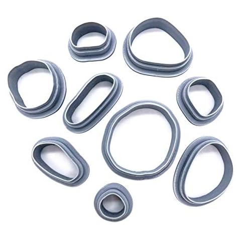 Polymer Clay Cutters – The Clayful Co Pebble Pack Set of 9 – Plastic Cutter for making Jewelry and Earring Shapes Cover
