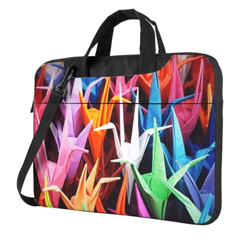 Bolso bandolera para laptop estilo origami miniatura 1