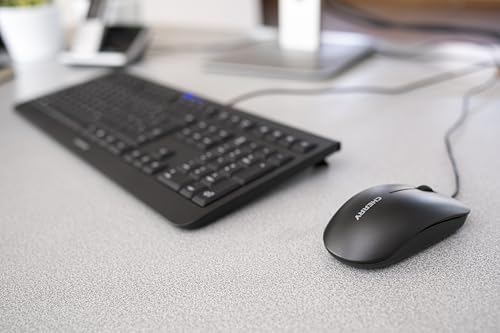 CHERRY DC 2000, Kabelgebundenes Tastatur-Maus-Set, Französisches Layout (AZERTY), Plug & Play über je 1 USB-Anschluss, Flaches Design… – Ansicht 5