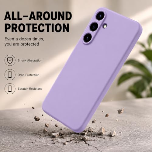 Image of Back Cover for Samsung Galaxy S25 5G | Full Camera Protection | Premium Liquid Silicon Case | Flexible Bumper Case for Samsung Galaxy S25 5G (Purple)