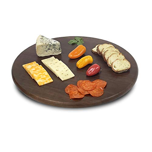 Woodard & Charles Round Lazy Susan Turntable With Stainless Steel Ball Bearing Mechanism (Walnut) #TOP26