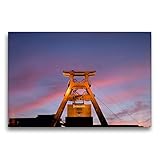 Premium Textil-Leinwand 75 x 50 cm Quer-Format Zeche Zollverein Essen | Wandbild, HD-Bild auf Keilrahmen, Fertigbild auf hochwertigem Vlies, Leinwanddruck von Peter Schickert