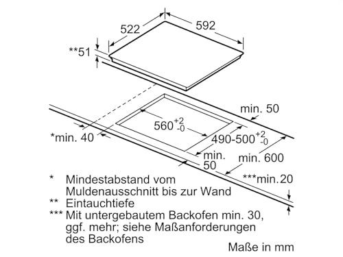 Foto von Siemens EU611BEB2E iQ100 Kochfelder / 59.2 cm/Glaskeramik