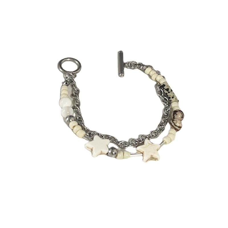 Y2K Accessories Jewelry Gyaru Aesthetic Stars Charms Bracelet Downtown Girl Acubi Grunge Chain Stuff Coquette Clothes