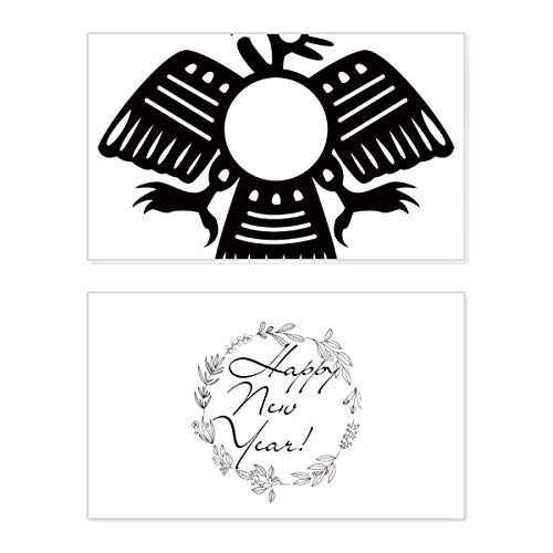 Tarjeta de Año Nuevo con águila del Egipto antiguo para un mensaje de bendición elegante